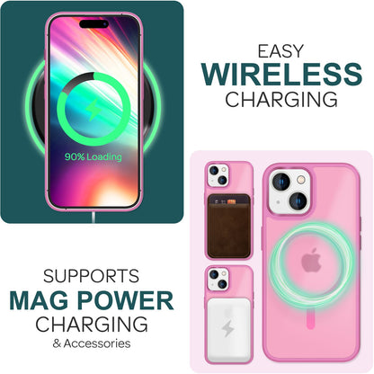 NALIA Magnet-Case für iPhone 15 – Matt-Transparent & MagSafe Kompatibel – MATTEX (Rutschfest, Stoßfest & Anti-Fingerabdruck) – Marke aus Berlin