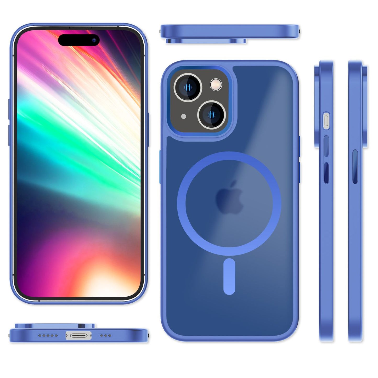 NALIA Magnet-Case für iPhone 15 – Matt-Transparent & MagSafe Kompatibel – MATTEX (Rutschfest, Stoßfest & Anti-Fingerabdruck) – Marke aus Berlin