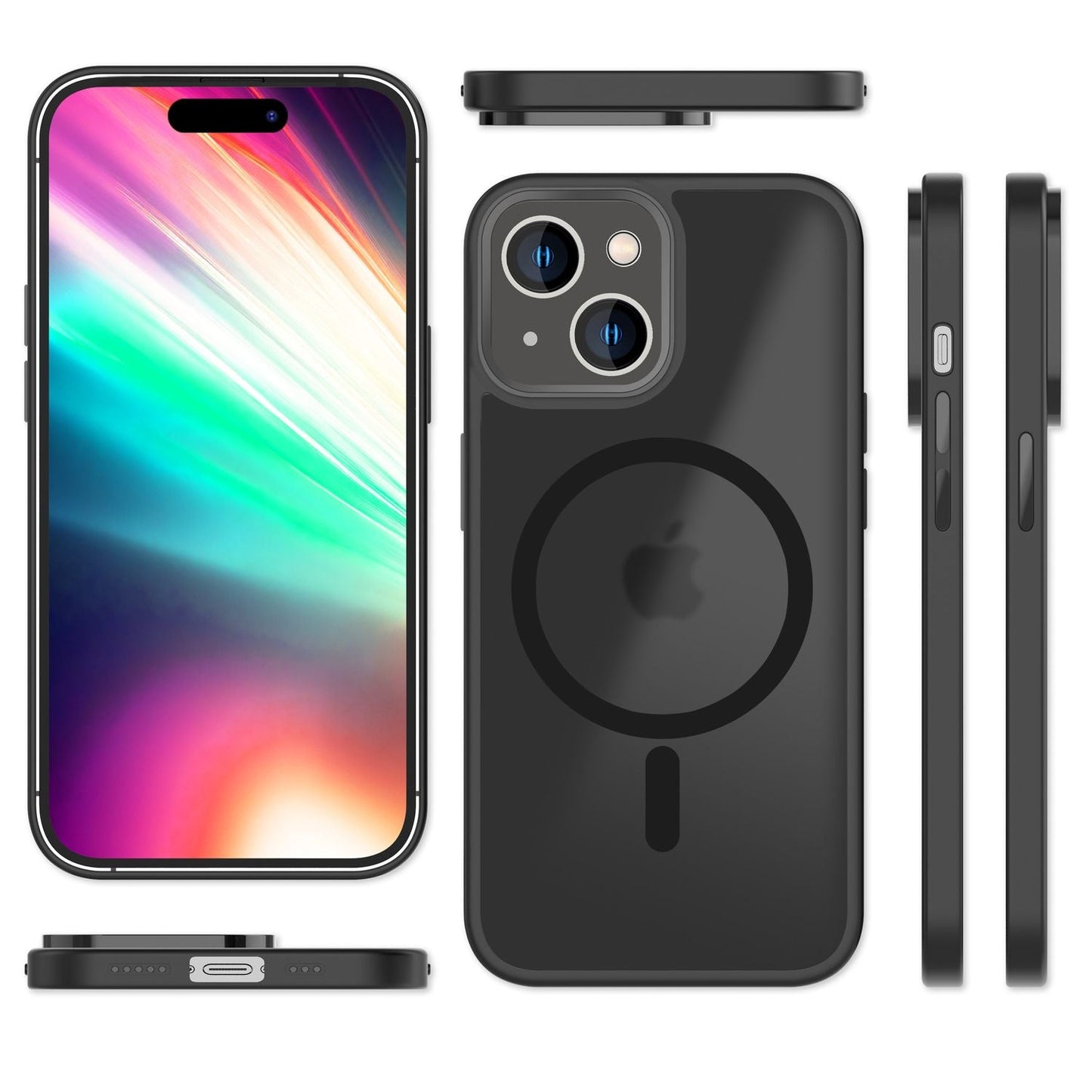 NALIA Magnet-Case für iPhone 15 – Matt-Transparent & MagSafe Kompatibel – MATTEX (Rutschfest, Stoßfest & Anti-Fingerabdruck) – Marke aus Berlin