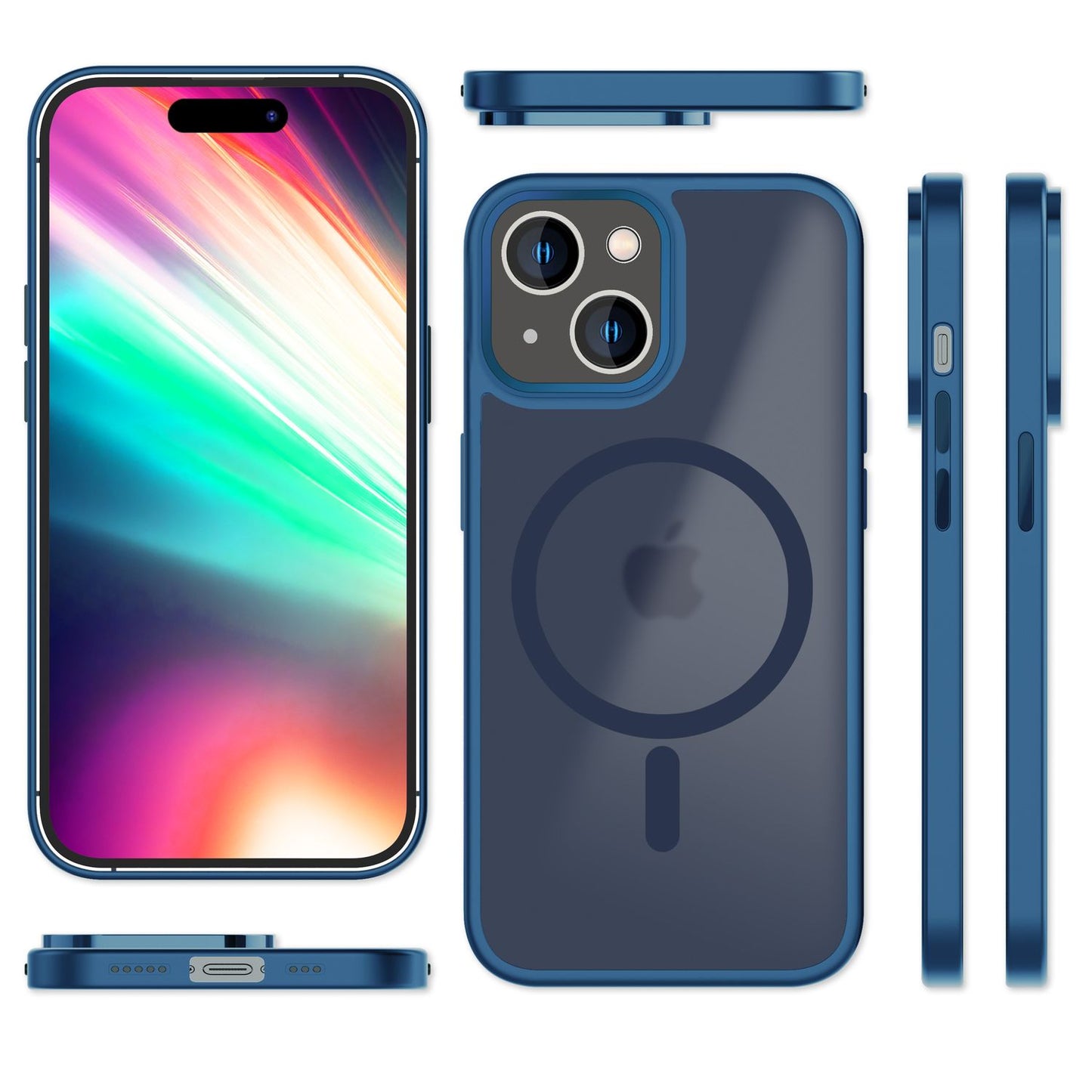 NALIA Magnet-Case für iPhone 15 – Matt-Transparent & MagSafe Kompatibel – MATTEX (Rutschfest, Stoßfest & Anti-Fingerabdruck) – Marke aus Berlin