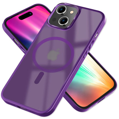 NALIA Magnet-Case für iPhone 15 Plus – Matt-Transparent & MagSafe Kompatibel – MATTEX (Rutschfest, Stoßfest & Anti-Fingerabdruck) – Marke aus Berlin