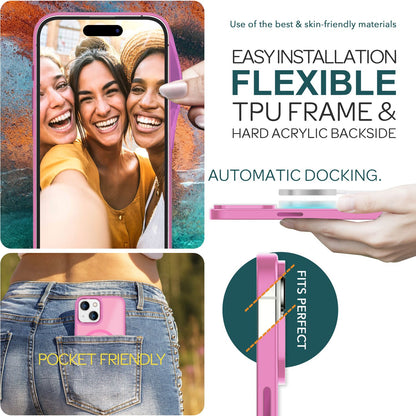 NALIA Magnet-Case für iPhone 15 Plus – Matt-Transparent & MagSafe Kompatibel – MATTEX (Rutschfest, Stoßfest & Anti-Fingerabdruck) – Marke aus Berlin