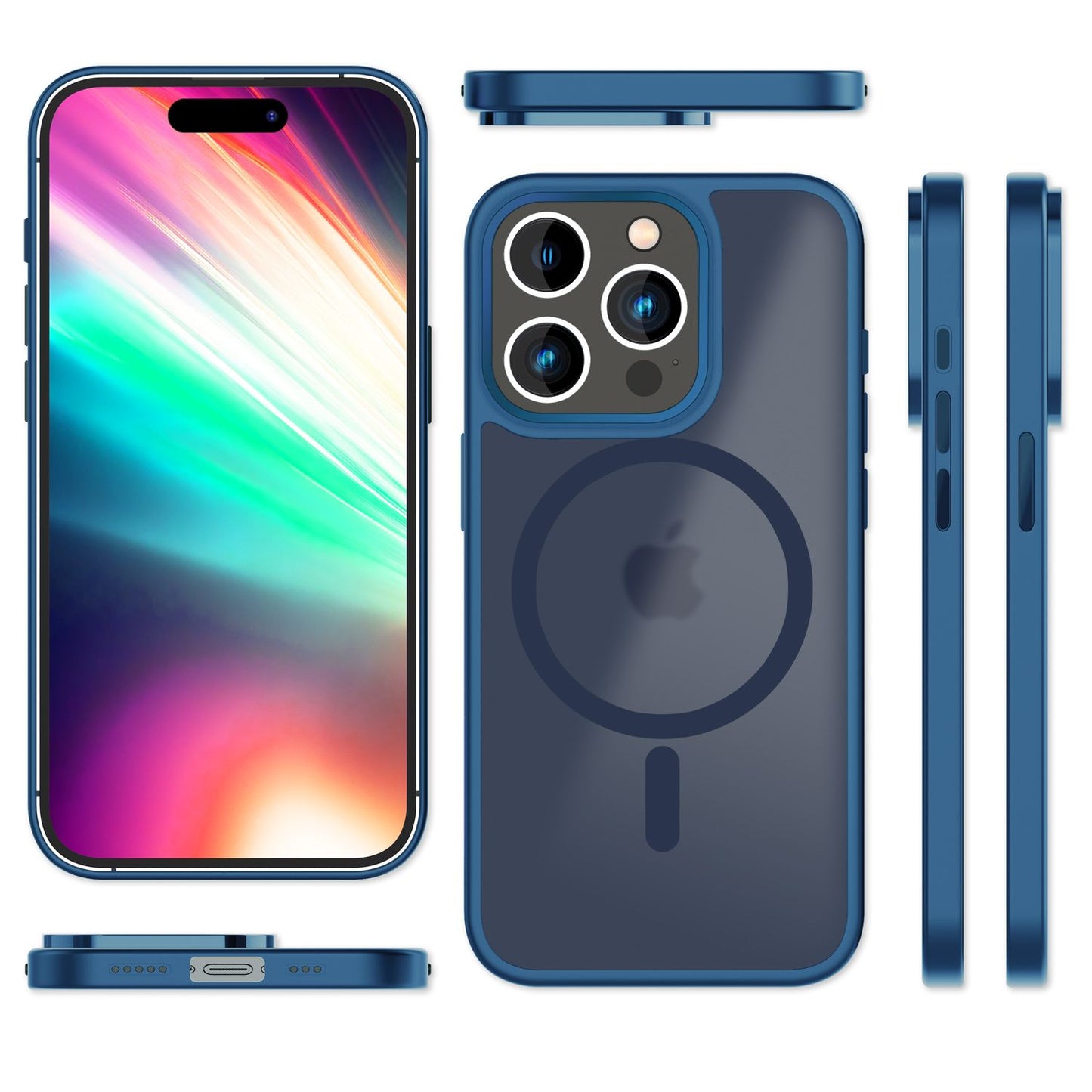 NALIA Magnet-Case für iPhone 15 Pro – Matt-Transparent & MagSafe Kompatibel – MATTEX (Rutschfest, Stoßfest & Anti-Fingerabdruck) – Marke aus Berlin
