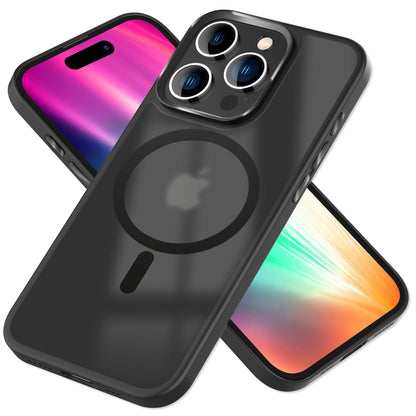 NALIA Magnet-Case für iPhone 15 Pro Max – Matt-Transparent & MagSafe Kompatibel – MATTEX (Rutschfest, Stoßfest & Anti-Fingerabdruck) – Marke aus Berlin
