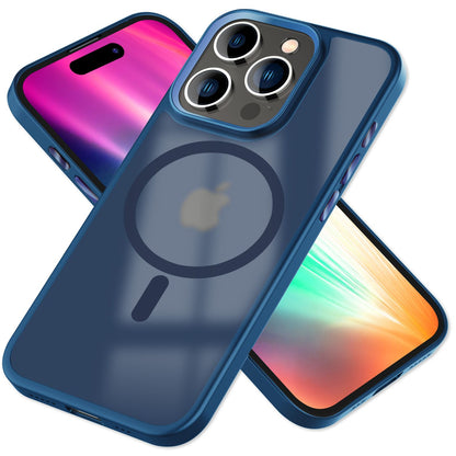 NALIA Magnet-Case für iPhone 15 Pro Max – Matt-Transparent & MagSafe Kompatibel – MATTEX (Rutschfest, Stoßfest & Anti-Fingerabdruck) – Marke aus Berlin