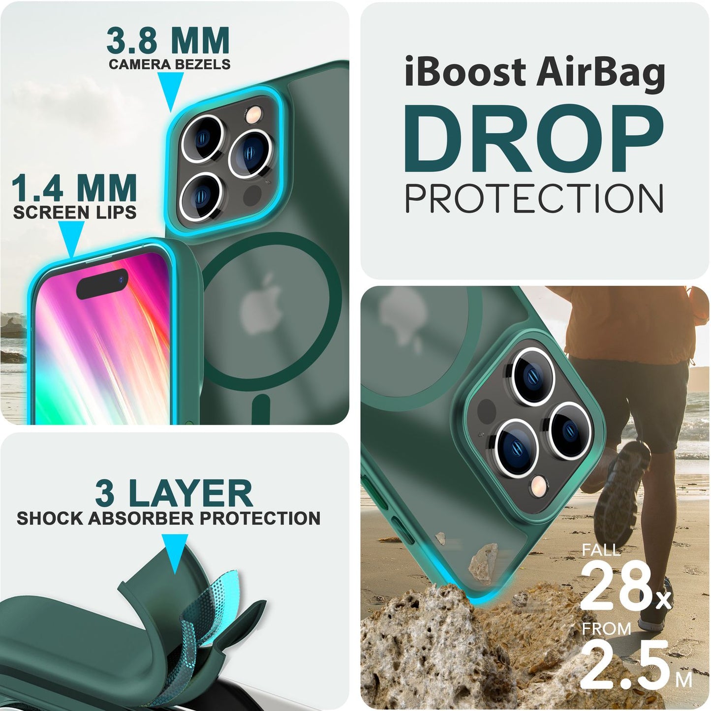NALIA Magnet-Case für iPhone 15 Pro Max – Matt-Transparent & MagSafe Kompatibel – MATTEX (Rutschfest, Stoßfest & Anti-Fingerabdruck) – Marke aus Berlin