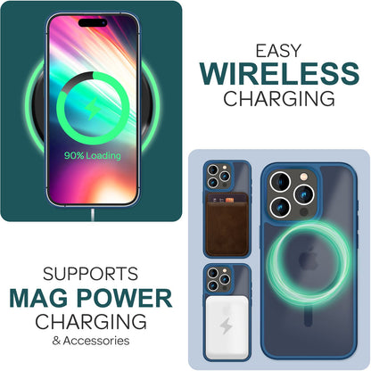NALIA Magnet-Case für iPhone 15 Pro Max – Matt-Transparent & MagSafe Kompatibel – MATTEX (Rutschfest, Stoßfest & Anti-Fingerabdruck) – Marke aus Berlin