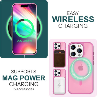 NALIA Magnet-Case für iPhone 15 Pro Max – Matt-Transparent & MagSafe Kompatibel – MATTEX (Rutschfest, Stoßfest & Anti-Fingerabdruck) – Marke aus Berlin