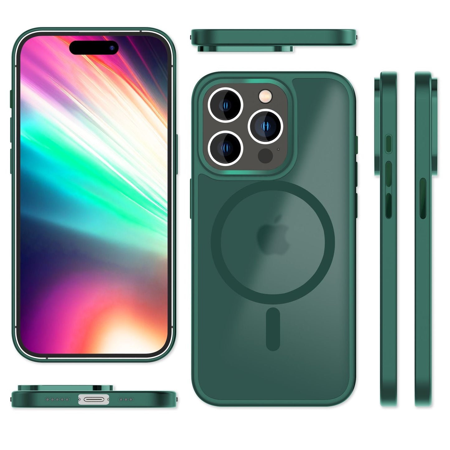 NALIA Magnet-Case für iPhone 15 Pro Max – Matt-Transparent & MagSafe Kompatibel – MATTEX (Rutschfest, Stoßfest & Anti-Fingerabdruck) – Marke aus Berlin