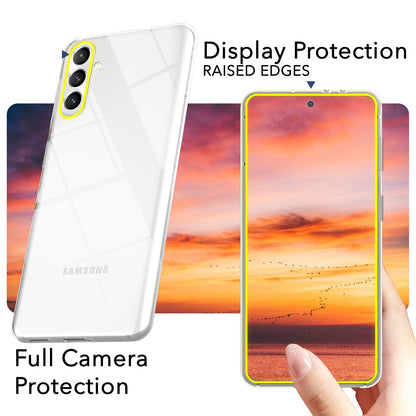 NALIA Transparente Silikonhülle für Samsung Galaxy S24 Plus – Anti-Gelb & Rutschfest – GLAZE (Handyhülle Kristallklar, Schlank & Stoßfest) – Marke aus Berlin