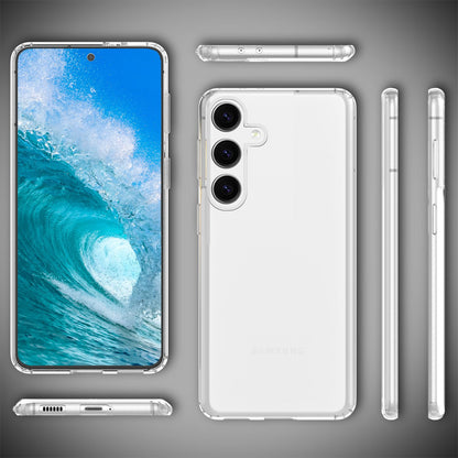 NALIA Transparente Hülle für Samsung Galaxy S24 – Harte Rückseite & Silikon Rand – IGNITE (Stoßfeste Handyhülle & Verstärkte Ecken) – Marke aus Berlin