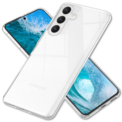 NALIA Transparente Hülle für Samsung Galaxy S24 Plus – Harte Rückseite & Silikon Rand – IGNITE (Stoßfeste Handyhülle & Verstärkte Ecken) – Marke aus Berlin