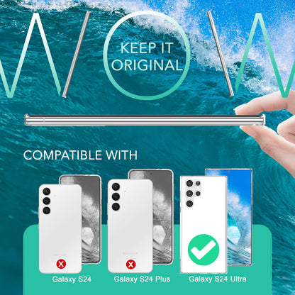 NALIA Transparente Hülle für Samsung Galaxy S24 Ultra – Harte Rückseite & Silikon Rand – IGNITE (Stoßfeste Handyhülle & Verstärkte Ecken) – Marke aus Berlin