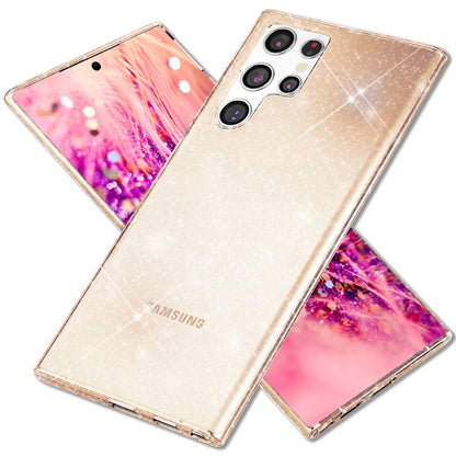 NALIA Glitzerhülle für Samsung Galaxy S24 Ultra – Funkelndes Silikon Case – DAZZLIN (Transparent & Stoßfest) – Marke aus Berlin