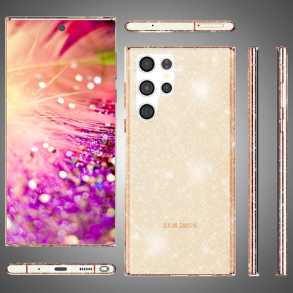 NALIA Glitzerhülle für Samsung Galaxy S24 Ultra – Funkelndes Silikon Case – DAZZLIN (Transparent & Stoßfest) – Marke aus Berlin