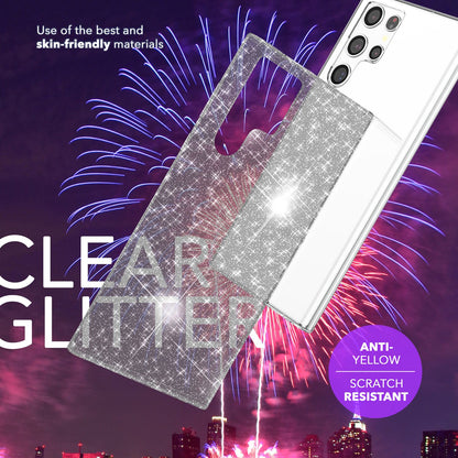 NALIA Glitzerhülle für Samsung Galaxy S24 Ultra – Funkelndes Silikon Case – DAZZLIN (Transparent & Stoßfest) – Marke aus Berlin