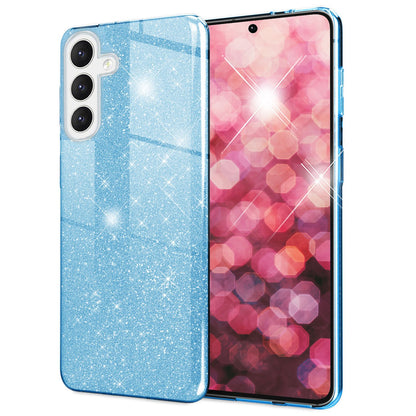 NALIA Glitzerhülle für Samsung Galaxy S24 – Funkelnder Glitzer-Look & Grip – SHINEPOP (Silikon Case) – Marke aus Berlin