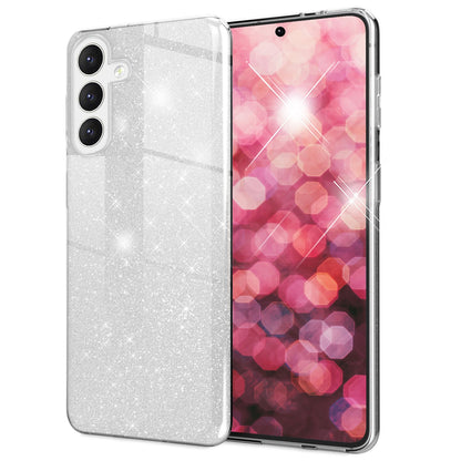 NALIA Glitzerhülle für Samsung Galaxy S24 – Funkelnder Glitzer-Look & Grip – SHINEPOP (Silikon Case) – Marke aus Berlin