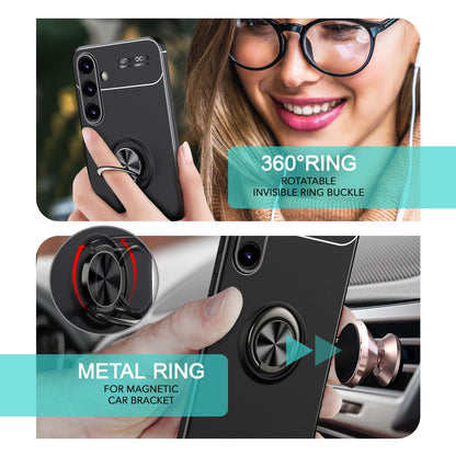 NALIA Ringhülle für Samsung Galaxy S24 – Ring-Ständer 360° & für Magnet-Halter – GRIP360 (Mattiertes Silikon Case) – Marke aus Berlin