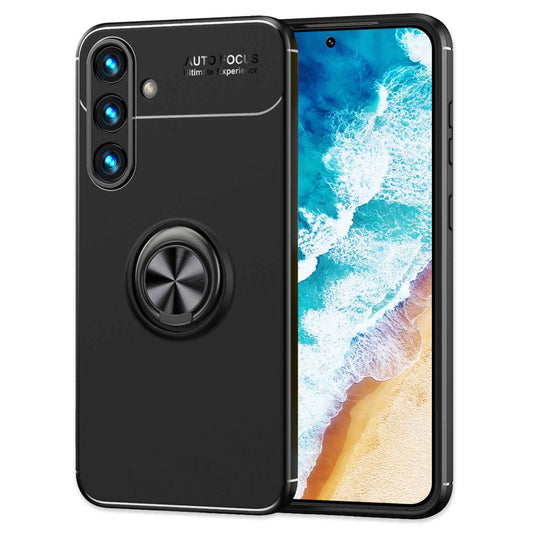 NALIA Ringhülle für Samsung Galaxy S24 Plus – Ring-Ständer 360° & für Magnet-Halter – GRIP360 (Mattiertes Silikon Case) – Marke aus Berlin