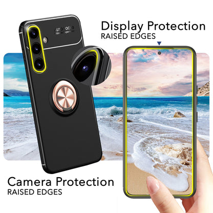 NALIA Ringhülle für Samsung Galaxy S24 Plus – Ring-Ständer 360° & für Magnet-Halter – GRIP360 (Mattiertes Silikon Case) – Marke aus Berlin