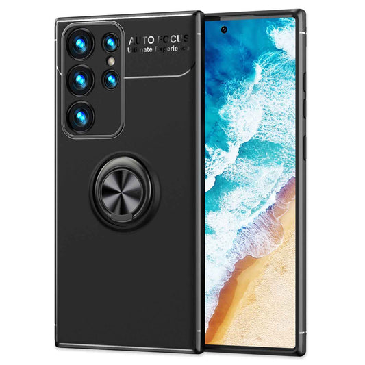NALIA Ringhülle für Samsung Galaxy S24 Ultra – Ring-Ständer 360° & für Magnet-Halter – GRIP360 (Mattiertes Silikon Case) – Marke aus Berlin