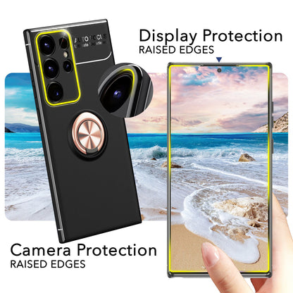 NALIA Ringhülle für Samsung Galaxy S24 Ultra – Ring-Ständer 360° & für Magnet-Halter – GRIP360 (Mattiertes Silikon Case) – Marke aus Berlin