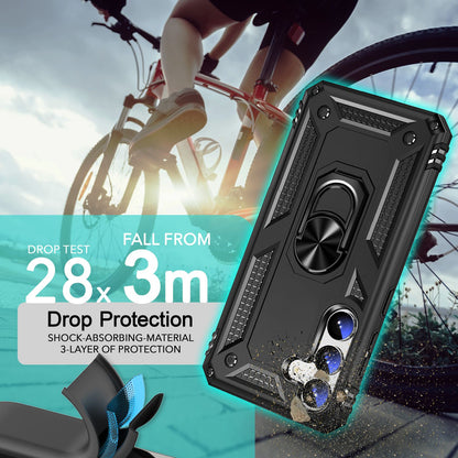 NALIA Panzerhülle für Samsung Galaxy S24 Plus – Ring-Ständer 360° & Magnet-Halterung Kompatibel – RINGDEFEND (Stoßfestes Outdoor Case) – Marke aus Berlin