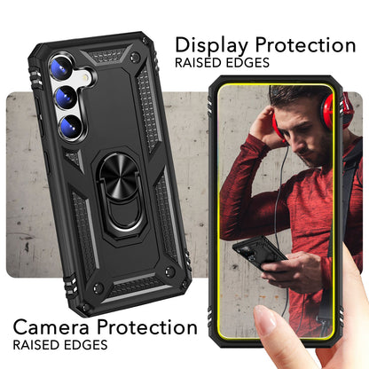 NALIA Panzerhülle für Samsung Galaxy S24 Plus – Ring-Ständer 360° & Magnet-Halterung Kompatibel – RINGDEFEND (Stoßfestes Outdoor Case) – Marke aus Berlin
