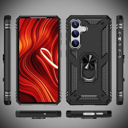 NALIA Panzerhülle für Samsung Galaxy S24 Plus – Ring-Ständer 360° & Magnet-Halterung Kompatibel – RINGDEFEND (Stoßfestes Outdoor Case) – Marke aus Berlin