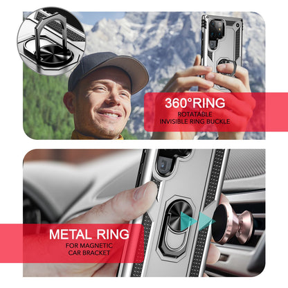 NALIA Panzerhülle für Samsung Galaxy S24 Ultra – Ring-Ständer 360° & Magnet-Halterung Kompatibel – RINGDEFEND (Stoßfestes Outdoor Case) – Marke aus Berlin