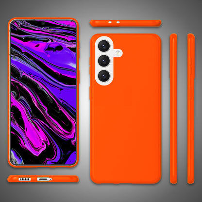 NALIA Neon Silikonhülle für Samsung Galaxy S24 Plus – Soft-Touch & Signal-Neon – NEONSHOCK (Matte Schutzhülle) – Marke aus Berlin