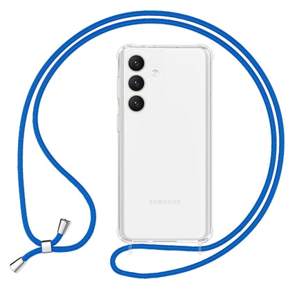 NALIA Handykette für Samsung Galaxy S24 – Transparentes Hybrid-Case & Band – HANGIT PRO (Anti-Gelb Rückseite & Verstellbar) – Marke aus Berlin