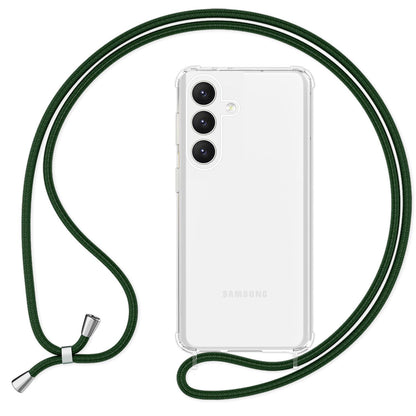 NALIA Handykette für Samsung Galaxy S24 Plus – Transparentes Hybrid-Case & Band – HANGIT PRO (Anti-Gelb Rückseite & Verstellbar) – Marke aus Berlin