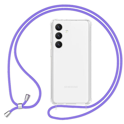 NALIA Handykette für Samsung Galaxy S24 Plus – Transparentes Hybrid-Case & Band – HANGIT PRO (Anti-Gelb Rückseite & Verstellbar) – Marke aus Berlin
