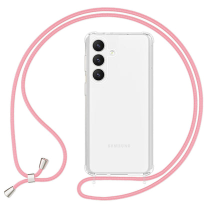 NALIA Handykette für Samsung Galaxy S24 Plus – Transparentes Hybrid-Case & Band – HANGIT PRO (Anti-Gelb Rückseite & Verstellbar) – Marke aus Berlin