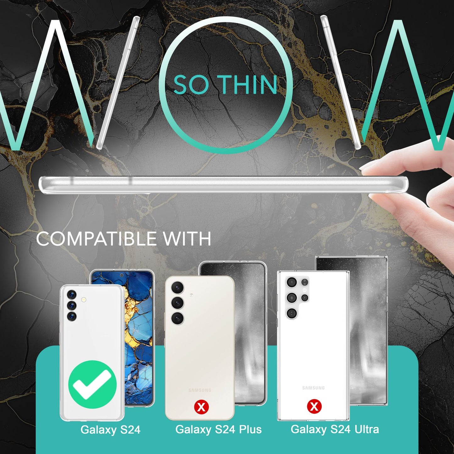 NALIA Ultra Slim Hardcase für Samsung Galaxy S24 – Matt & 0.3mm Dünn – PHANTOM (Dünnes Cover & Kamera-Vollschutz) – Marke aus Berlin