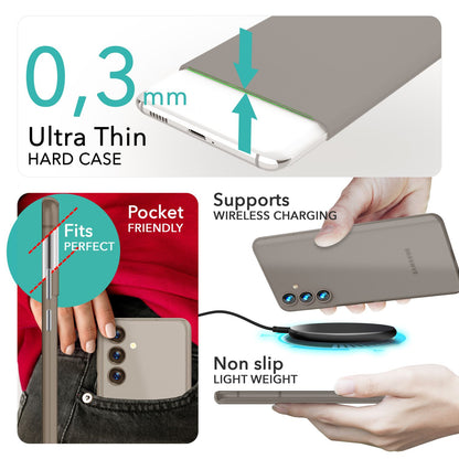 NALIA Ultra Slim Hardcase für Samsung Galaxy S24 Plus – Matt & 0.3mm Dünn – PHANTOM (Dünnes Cover & Kamera-Vollschutz) – Marke aus Berlin
