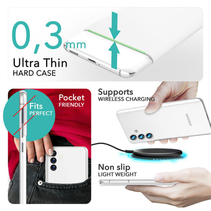 NALIA Ultra Slim Hardcase für Samsung Galaxy S24 Plus – Matt & 0.3mm Dünn – PHANTOM (Dünnes Cover & Kamera-Vollschutz) – Marke aus Berlin