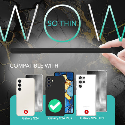 NALIA Ultra Slim Hardcase für Samsung Galaxy S24 Plus – Matt & 0.3mm Dünn – PHANTOM (Dünnes Cover & Kamera-Vollschutz) – Marke aus Berlin