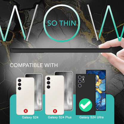 NALIA Ultra Slim Hardcase für Samsung Galaxy S24 Ultra – Matt & 0.3mm Dünn – PHANTOM (Dünnes Cover & Kamera-Vollschutz) – Marke aus Berlin