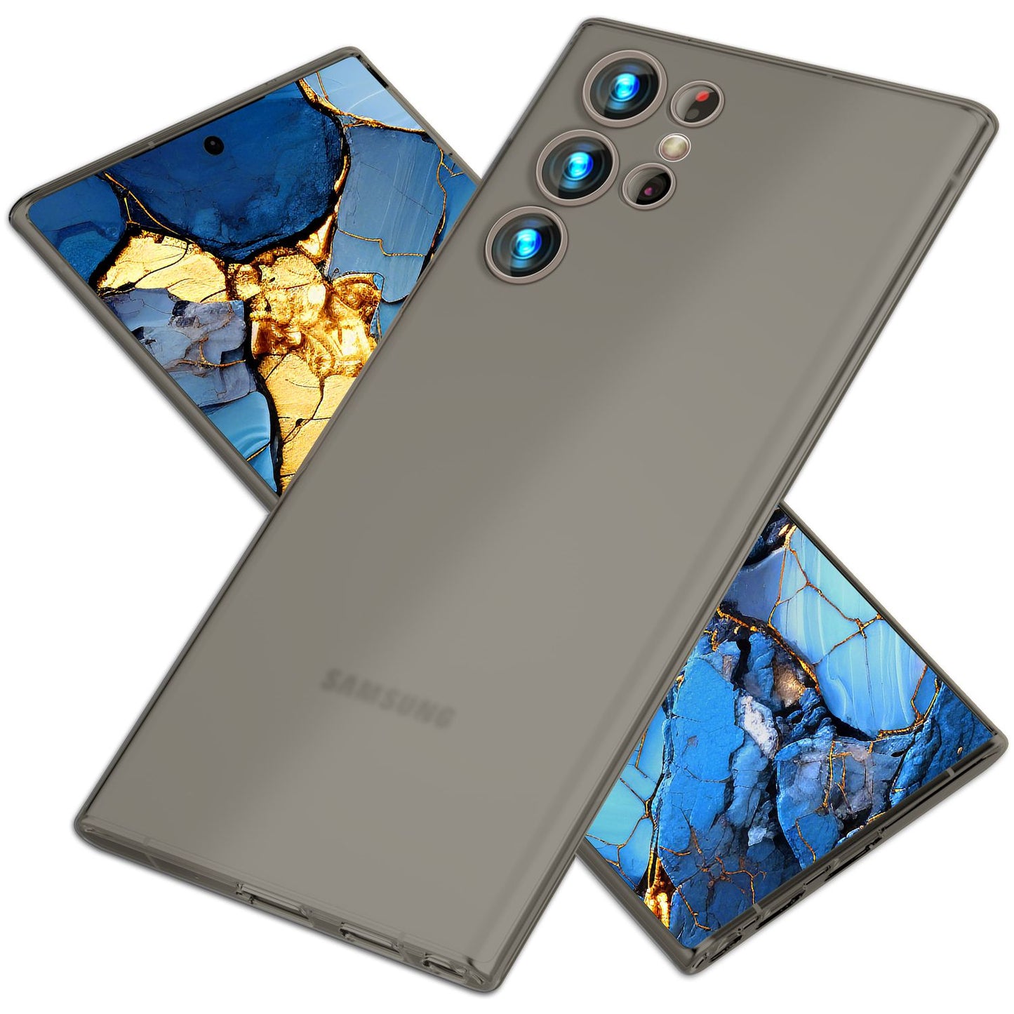 NALIA Ultra Slim Hardcase für Samsung Galaxy S24 Ultra – Matt & 0.3mm Dünn – PHANTOM (Dünnes Cover & Kamera-Vollschutz) – Marke aus Berlin