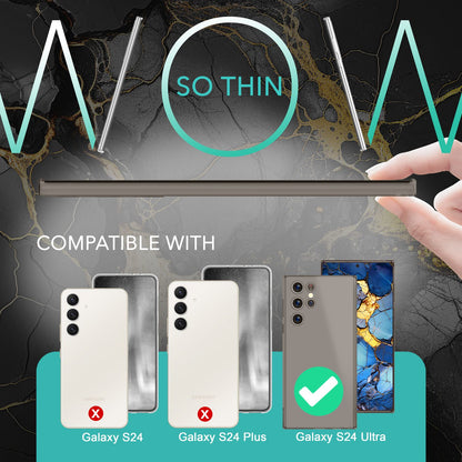 NALIA Ultra Slim Hardcase für Samsung Galaxy S24 Ultra – Matt & 0.3mm Dünn – PHANTOM (Dünnes Cover & Kamera-Vollschutz) – Marke aus Berlin