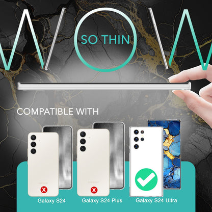 NALIA Ultra Slim Hardcase für Samsung Galaxy S24 Ultra – Matt & 0.3mm Dünn – PHANTOM (Dünnes Cover & Kamera-Vollschutz) – Marke aus Berlin
