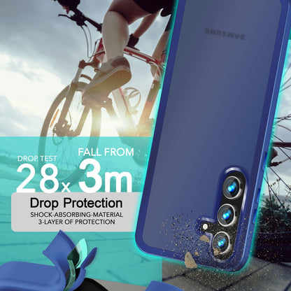 NALIA Matte Handyhülle für Samsung Galaxy S24 – Stoßfester Silikon-Rahmen & Semi-Transparent – FUZION (Anti-Fingerprint Case) – Marke aus Berlin