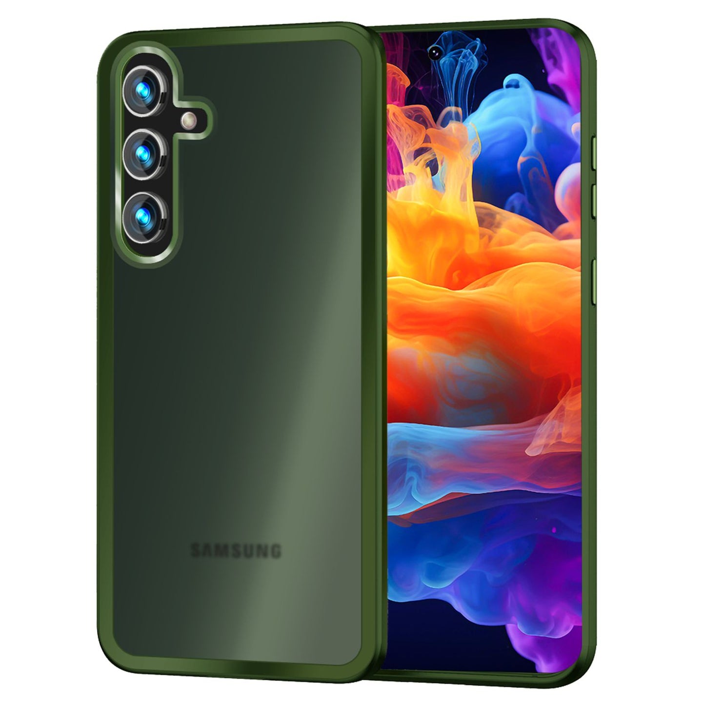 NALIA Matte Handyhülle für Samsung Galaxy S24 – Stoßfester Silikon-Rahmen & Semi-Transparent – FUZION (Anti-Fingerprint Case) – Marke aus Berlin