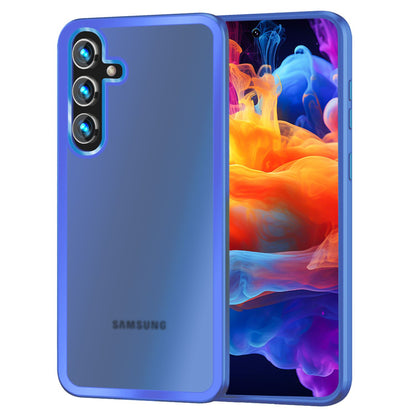 NALIA Matte Handyhülle für Samsung Galaxy S24 – Stoßfester Silikon-Rahmen & Semi-Transparent – FUZION (Anti-Fingerprint Case) – Marke aus Berlin