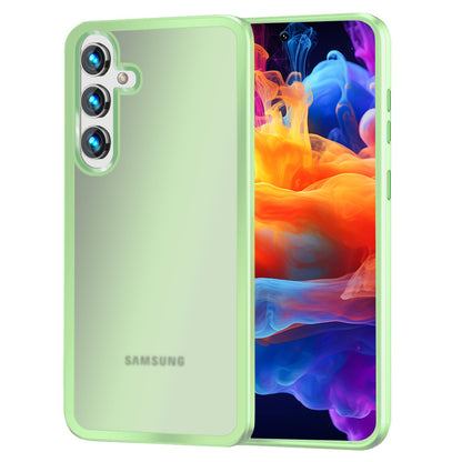 NALIA Matte Handyhülle für Samsung Galaxy S24 – Stoßfester Silikon-Rahmen & Semi-Transparent – FUZION (Anti-Fingerprint Case) – Marke aus Berlin