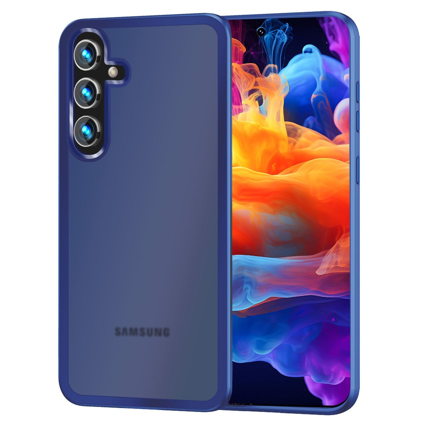 NALIA Matte Handyhülle für Samsung Galaxy S24 Plus – Stoßfester Silikon-Rahmen & Semi-Transparent – FUZION (Anti-Fingerprint Case) – Marke aus Berlin