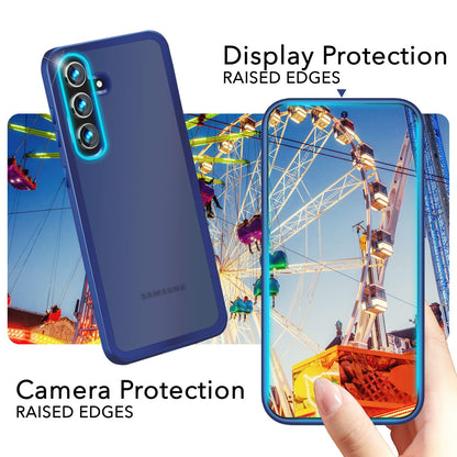 NALIA Matte Handyhülle für Samsung Galaxy S24 Plus – Stoßfester Silikon-Rahmen & Semi-Transparent – FUZION (Anti-Fingerprint Case) – Marke aus Berlin